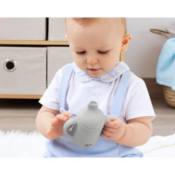Taza de silicona beige con...