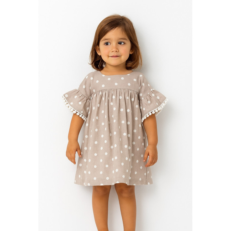 Vestido Topo Blancos
