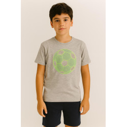 Camiseta niño gris con balón de fútbol – NATH KIDS