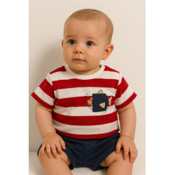 Camiseta bebé niño rayas...