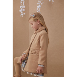 Abrigo de paño color camel