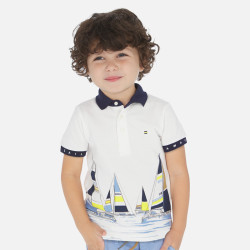 Polo manga corta dibujos niño