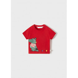 Camiseta bebé niño roja con...