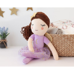 Hada morada de peluche